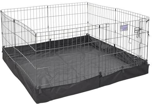 Cubierta Cuadrada de Lona para Corral de Ejercicio para Perros, se Adapta a Todos los bolígrafos de Ejercicio Midwest Homes for Pets y New World, diseñada para Cuando el corralito para Mascotas está