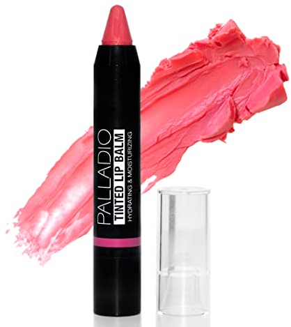 Palladio Tinted Lip Balm, Moisturizing and Conditioning Formula with Aloe & Shea Butter, Nourishing Vegan Chapstick For Cracked Lips, Apply Regularly to Dry Lips, Tinted Lip Moisturizer, (Cherry Bomb)