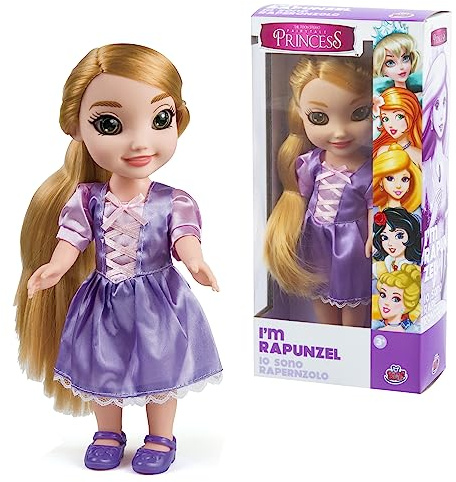 Fairytale Princess, Poupée 25 cm, avec Tenue de Princesse et Accessoires, Modèle Raiponce, Jouets pour Enfants à partir de 3 Ans, GIOCHI PREZIOSI, FAT002