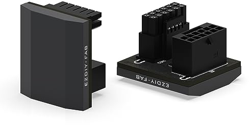 EZDIY-FAB 12VHPWR 12+4 Pin Winkelstecker Stromadapter Slim Type für RTX40' Serie Grafikkarten,Unterstützt 600W Leistung,Kompatibel zu RTX4090,4080,4070ti -180 Grad RVS Typ-Schwarz