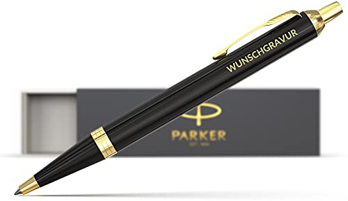 PARKER Kugelschreiber mit Gravur - dokumentenecht & blauschreibend - Personalisierte Geschenke zum Vatertag oder Muttertag/Geschenke für Büro - hochwertiges Geschenk für Männer und Frauen