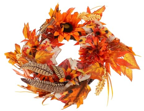 Türkranz Aus Ahornblatt Türgirlande Wanddekoration Ernte-hängekranz Herbstkranz Herbstkranz Für Die Haustür Halloween-kränze Für Die Haustür Seidenblume Künstlich Wandbehang