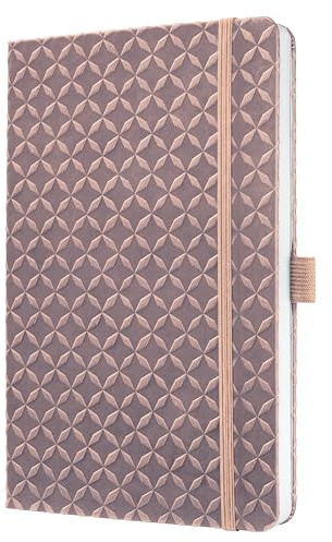 Sigel JN137 Notizbuch A5 liniert rose, Tagebuch Jolie, Hardcover, Gummiband, Stifteschlaufe, Einstecktasche, vegan, aus nachhaltigem Papier