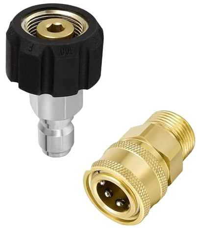 GIONAR M22-14 Pressure Washer Adapter Kit, 1/4 Quick Connect Swivel Accessories Adaptors for High Pressure Water Guns
