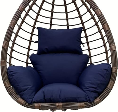 Schaukel-Ei-Stuhl-Kissen, Outdoor-HäNgekorb-Schaukelkissen, Wasserdicht HäNge-HäNgematte Eier-Stuhl-Kissen Ersatz HäNgematten-Stuhl-Kissen Mit KopfstüTze Und Armlehnen(I)
