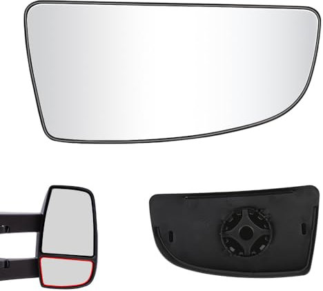 SENZEAL Lower Wing Mirror Glass Right Driver Side for Ford Transit MK8 2014-2022 with Backing Plate 1855102 BK3117A700AB (Right)