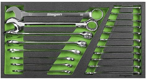 Siegen by Sealey 19pc Combination Spanner Set with Tool Tray - S01272