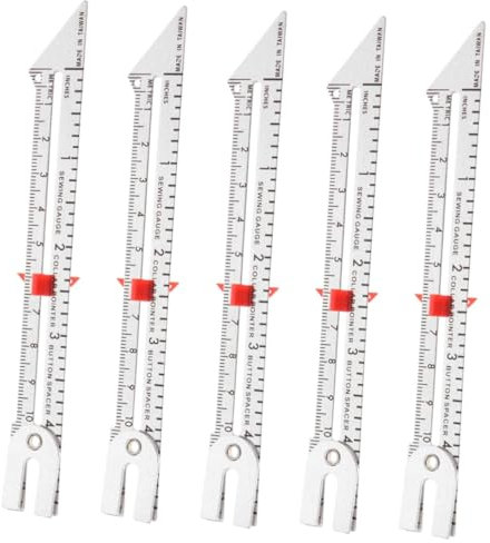 SEWACC 5St Nähkantenlineal herstellender Herrscher Nählineal Schneiderwerkzeug stoff schneidelineal Lineale nähen handwerkzeug nähzubehör maßband Stoffstärke Quiltlineal basteln Aluminium