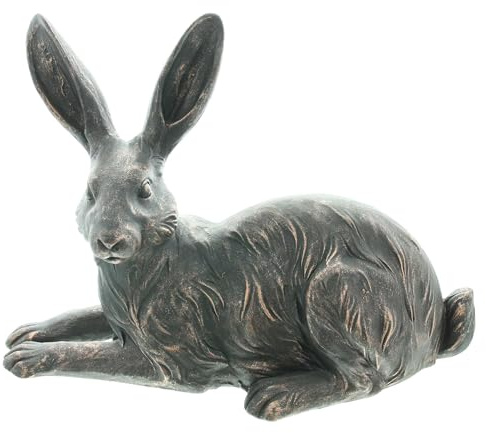 Hase Grande, Polyresin, dezentes Kupferfinish Maße: 46 x 22 x 33 cm