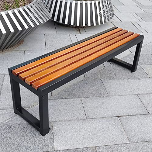 ZHSYXLB Gartenbank, 3-Personen-Gartenbank, DREI-Personen-Holzbank, Sitzbank für die Terrasse im Freien, Lattensitz für den Hinterhof, Parkbank, Terrassenbank für jedes Wetter geeignet (Größe: 120 cm