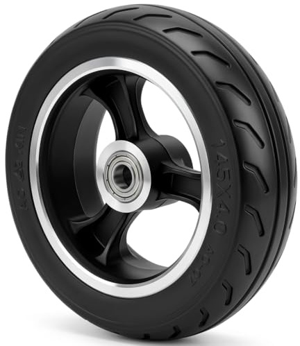 Solid Tire Wheel, 6 Inch Solid Run Flat Tire Wheel Set for Electric Scooters, Children Trolleys