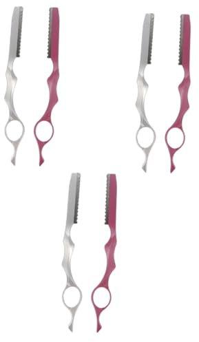 PACKOVE 3 Sätze Messer Zum Ausdünnen Der Haare Haarschneide-set Haar Dünner Rasiermesser Schneiden Ausdünnungsrasierer Für Das Haarstyling Haarstyling-rasierer Rostfreier Stahl 2 Stück * 3