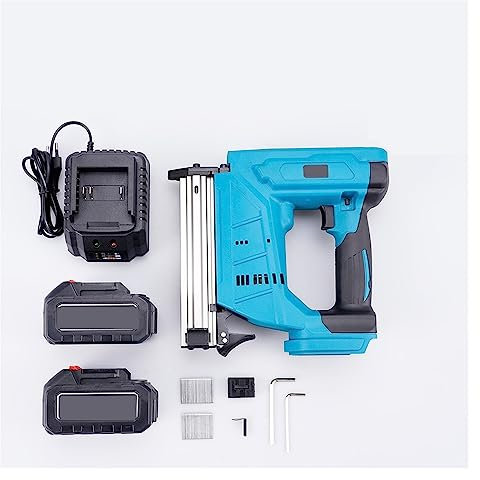 Grapadora Manual, Pistola de clavos eléctrica de 20V para Madera, Tapicería, Decoración, Muebles(2Battery 3.0AH)