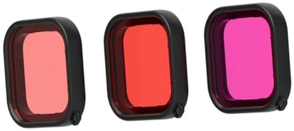 ANDRESLAD 3Pcs Diving Camera Filters for Housing Scratch-resistant Optical-grade Lens Covers Filters for Underwater Snorkeling and Scuba Photography Random Color