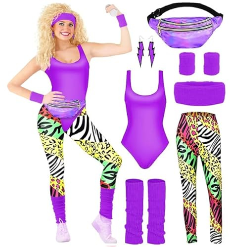 hehiy Karneval Kostüm Damen Set Mardi Gras Pailletten Maske Damen Tüllrock Tütü Rock Accessoires in Lila Grün Gold Fasching Komplettset für Karneval Faschingskostüme Mottoparty