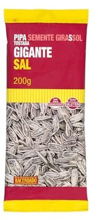 Hacendado Graines de Tournesol Grillées Géantes Salées, Sans Conservateurs, 200g, Lot de 6, Noix Décortiquées
