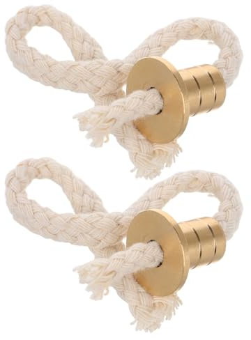 Hemobllo 2pcs Mèche de Lampe en Coton avec Tube en Laiton pour Lampe à Huile, Large Applicabilité, Dimensions 1.70X1.70X1.50cm, Usage en Fêtes et Éclairage Intérieur