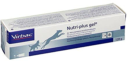 Virbac Nutri-Plus Gel | 120 g | Ergänzungsfuttermittel für Hunde und Katzen zur Nahrungsergänzung und Rekonvaleszenz | Appetitanregender, hoch konzentrierter Energieträger