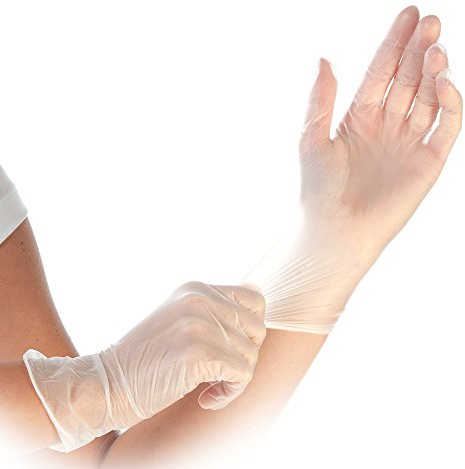 FRANZ MENSCH Vinyl-Handschuhe IDEAL FIT puderfrei, extra leichte Qualität, Größe S