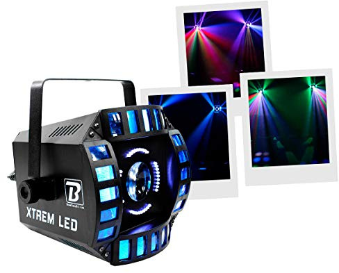 Jeu de lumières à led BOOMTONEDJ Xtrem Led, 3 effets en 1, effets pré-programmés, 4 modes de fonctionnements, DMX , idéale pour Fête, Soirée, Bar, Anniversaire, Club, DJ Disco, effet wouaou assuré !!