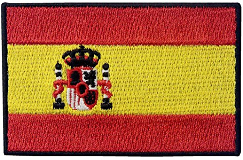 Spanien Flagge Spanisch Nationales Emblem Bestickter Aufnäher zum Aufbügeln/Annähen