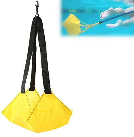 Swim Parachute, Swim Trainer Strength Training Harness Belt with Drag Parachute and Elastic Rope for Adults and Children