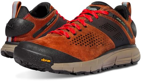 Danner Trail 2650 vandringsskor för män – hållbar mocka, lätt textil med andningsbart nätfoder, ortolite fotbädd och vibram yttersula, Brunröd, 45 EU