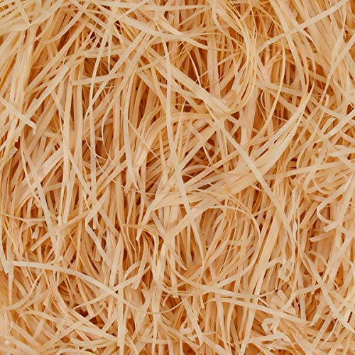 Disino 100g Rafia Virutas Papel, Reciclable, Kraft Papel Triturado para Regalo Embalaje, Rellenos de Canasta, Ropa de Cama para Mascotas