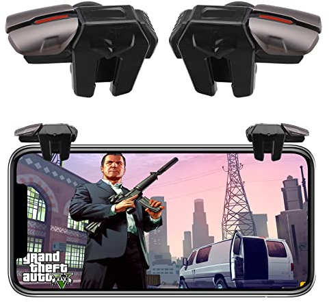 TSLBW Gatillos para Movil Mobile Phone Game Trigger Controladores de Juegos Móviles Botones Joysticks Apuntar y Disparar Teclas de Activación para Todos los Móviles Android/iOS (4 Llaves)