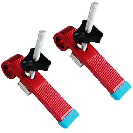 Holzbearbeitung Nuten Klemmen 2 Stück,CEIEVER T Schienenklemm Aluminiumlegierung T Nut Schienen Schnellspanner Niederhalter T-Nut Schiene für Die Holzbearbeitung von Schienen(7)