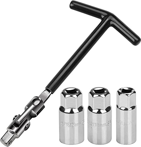 profiwoab Zündkerzenschlüssel Universal 21 mm Zündkerzenschlüssel für Auto und Motorrad Zündkerzen Entferner Werkzeug 16mm/21mm (Schwarz)