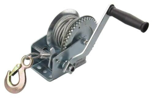 Dunnet Tools 20M Heavy Duty 1200lb Hand Winch Manual Hook Cable Puller Boat ATV Trailer Hoist Heavy Duty Boat Winch for Trailer Long Wire Durable Wire Hoist