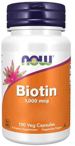 Now Foods, Biotin, 1000mcg, Vitamin B7, hochdosiert, 100 vegane Kapseln, Laborgeprüft, Glutenfrei, Sojafrei, Vegetarisch, ohne Gentechnik