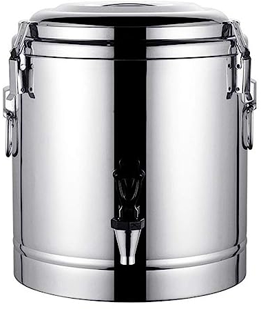 ANSNOW Dispensador de Agua Caliente de Acero Inoxidable 304 Aislado para Té, Termo de Té, Cubo de Hielo, Calentadores de Bebidas, Dispensador de Bebidas, Urna para Café, Leche/-/20L
