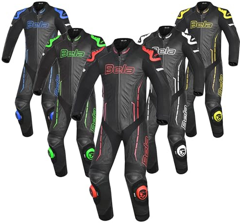 MAXIMO-MOTO Motorbike suit for men Motorcycle 1PC suit Motorbike Protective Clothing for Men (Black/Red, 36/S)