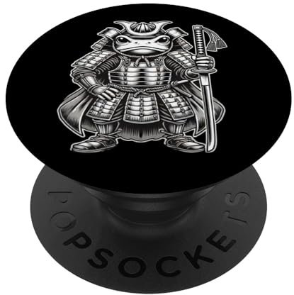 Frog Samurai Art Vintage PopSockets Klebender PopGrip
