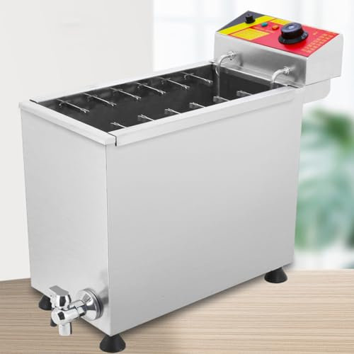 YJFEDCC Máquina De Perro De Maíz Fabricación De Máquinas De Bocadillos, Freidora De Palo De Perrito Caliente Automática Comercial De Gran Capacidad, Máquina Eléctrica De Perro De Maíz