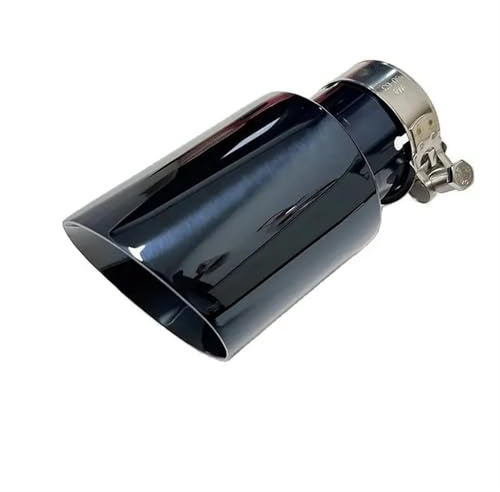 FUNFOB Auspuffblenden Auspuffrohr Edelstahl Titan Schwarz Heck-Hals-Horn-Auslass Großer Durchmesser 89 Mm 101 Mm 114 Mm Größe Auspuffblende(57mm-114mm)