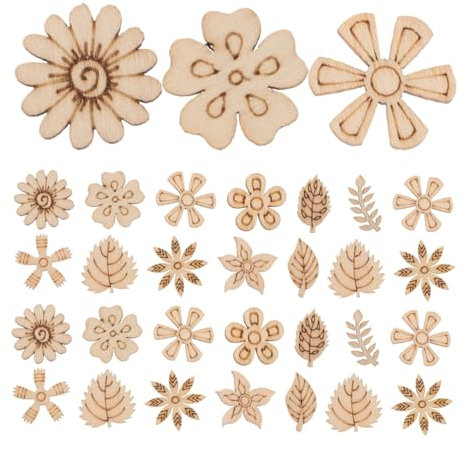 Gatuida 100stücke Unfertige Holz Ausschnitte Zum Basteln Diy Holz Scheiben Unlackiert Ornamente Für Heimdekoration Party Diy Projekte