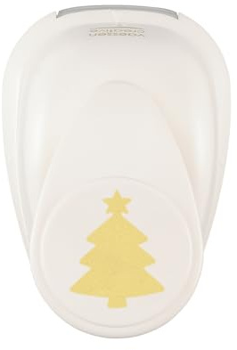 Vaessen Creative Motivstanzer Weihnachtsbaum mit Stern von 2,3 x 1,9 cm - Scrapbook Zubehör zum Basteln - Papierstanzer für Kartengestaltung, Scrapbooking und Journaling