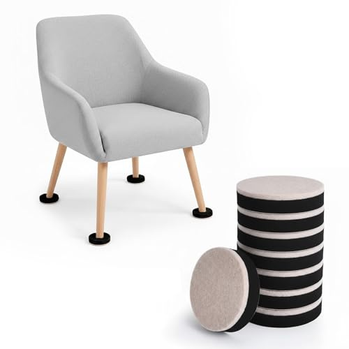 HiFEN® Felt Furniture Sliders – 8 Pack | Self-Adhesive Floor Protectors for Wooden Furniture | Round Pads Prevent Scratches & Reduce Noise | Ideal for Chairs, Tables