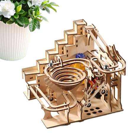 3D-träpussel för vuxna, gör-det-själv pärlbanor tankespel – växellåda kulbana trä byggsats | för att lindra stress män kvinnor studenter jul Thanksgiving hobby butik