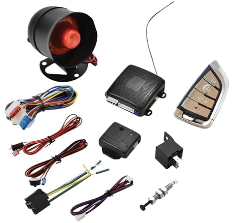 KIXZSAZ Système d'alarme de Voiture 12V téléphone APP PKE Kit de capteur Verrouillage Central sans clé système d'alarme sécurité sans clé d'alarme, Télécommande T372