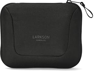 LARKSON Kabeltasche Organizer Schwarz - Malte - Tech Pouch für Ladekabel, Kopfhörer, Powerbank - Hardcase Kabelaufbewahrung - Elektronik Organizer Tasche für Urlaub & Reise