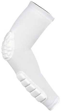 aqxreight Vadderade Armbågsunderarmsärmar Kompressionsarm Skyddsfodral för Basket Volleyboll Fotbollsskridskoåkning med Fuktavledande Tyg & Halkskyddsdesign (XL)