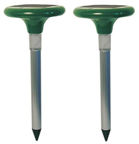 Pestbye® Advanced Ultrasonic Solar Mole Deterrent & Repeller with LED Light - Set of 2