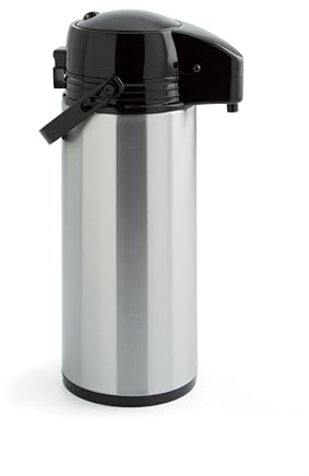 Quid 7520006 Xylon - Isotermo Café con Surtidor Doble Pared Vidrio/ Acero Inoxidable, 1.9 Litros, color Negro