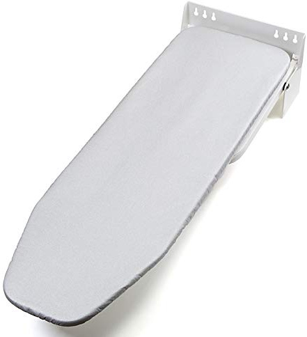 SOTECH Bügelbrett Ironfold Premium Bügeltisch für Wandmontage | klappbar und um 180° schwenkbar inkl. Bügeltuch Aluminium grau