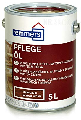 Remmers Pflege-Öl - Nussbaum 5L WPC terrassendielen Holzfarbe aussen Holzschutzlasur Bondex Holzlasur für außen HK Hartwachsöl Landhausfarbe Bambus WPC-Imprägnier-Öl