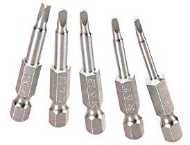 Bestgle 5 Pcs 50 mm Set Magnética Destornillador Triangular 1/4 Vástago Hexagonal Destornilladores Herramientas de Mano de Bricolaje Duradero